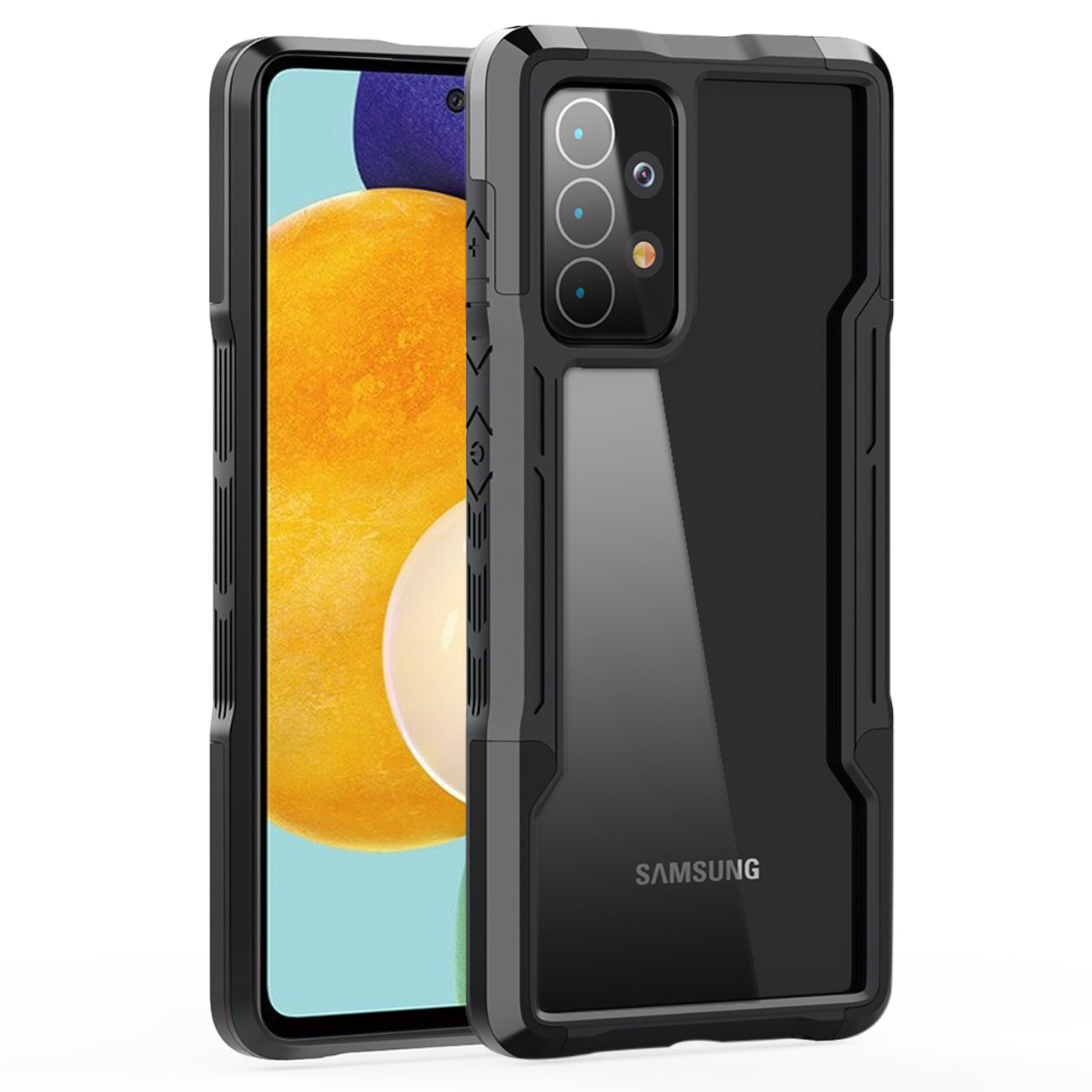 Shockproof Excellent Grip with Silky Feeling for Samsung Galaxy A52/5G In Black